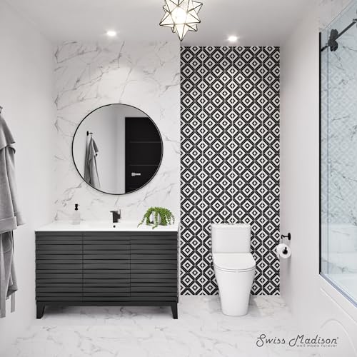 Image of Swiss Madison Cascade 48 inch Bathroom Vanity in Black
