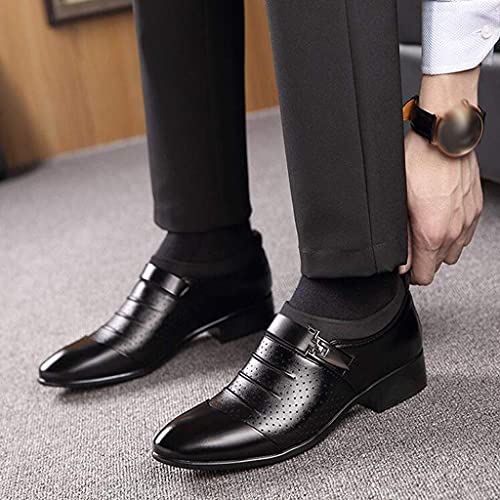 Men's Casual Dress Shoes Buckle Oxfords Shoes Slip on Loafer Formal Business Comfortable Dress Shoes for Men3