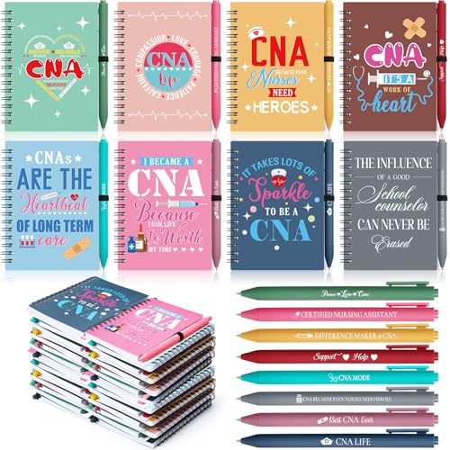 Eaasty 24 Sets Cna Week Appreciation Gifts Bulk 2026 Notebook with Ballpoint National Nursing Assistant Week Supplies for Healthcare Worker CNA Nurse Medical Community Passionate