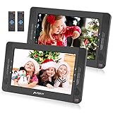 【DVD Coche Portátil】 El diseño compacto facilita llevarlo a cabo, perfecto para el viaje en coche, viene con 2*funda de resposacabezas, se puede montar fácilmente al reposacabezas del automóvil. llevar esto en su viaje, acompañarlo con su niño, le brinda mucha diversión en su viaje.
