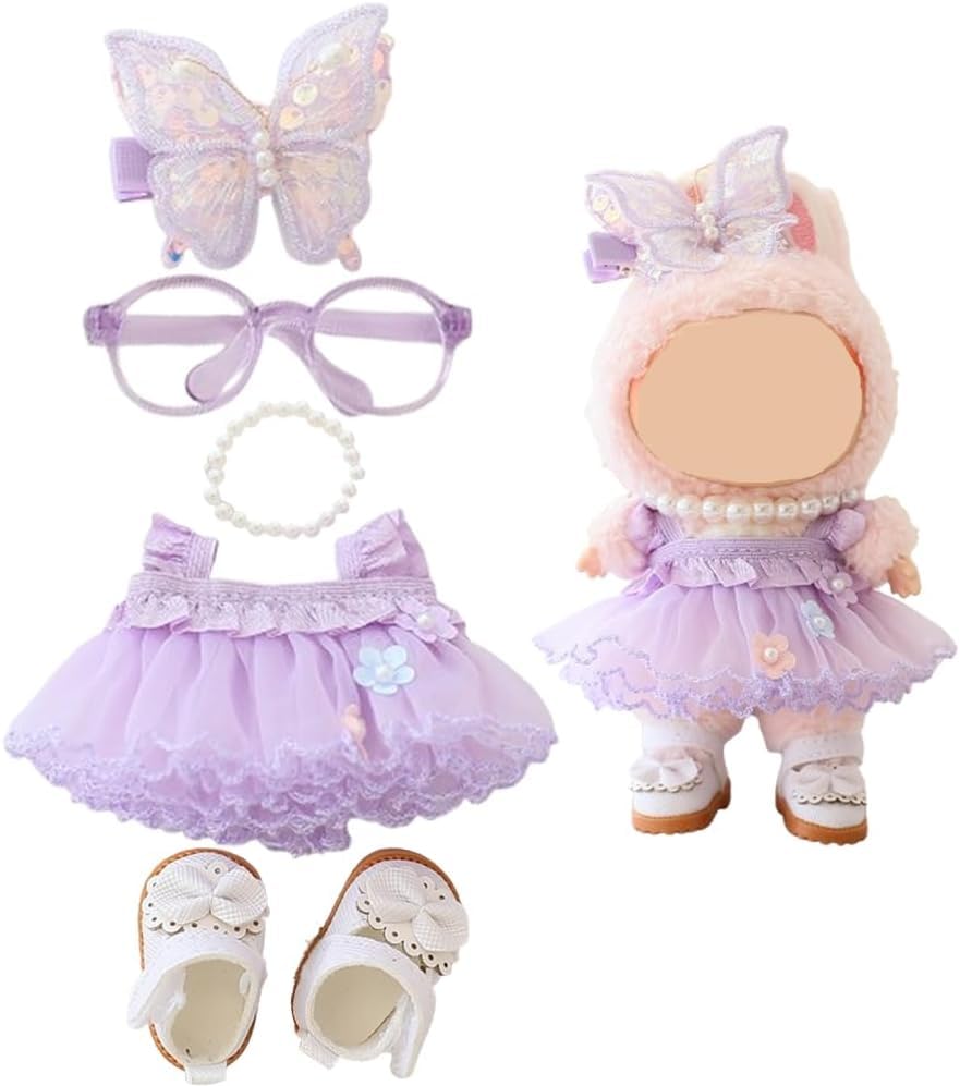 TOPtoper Puppenkleidung Für 17cm Labubu - 2 Outfit Sets Mit Accessoires