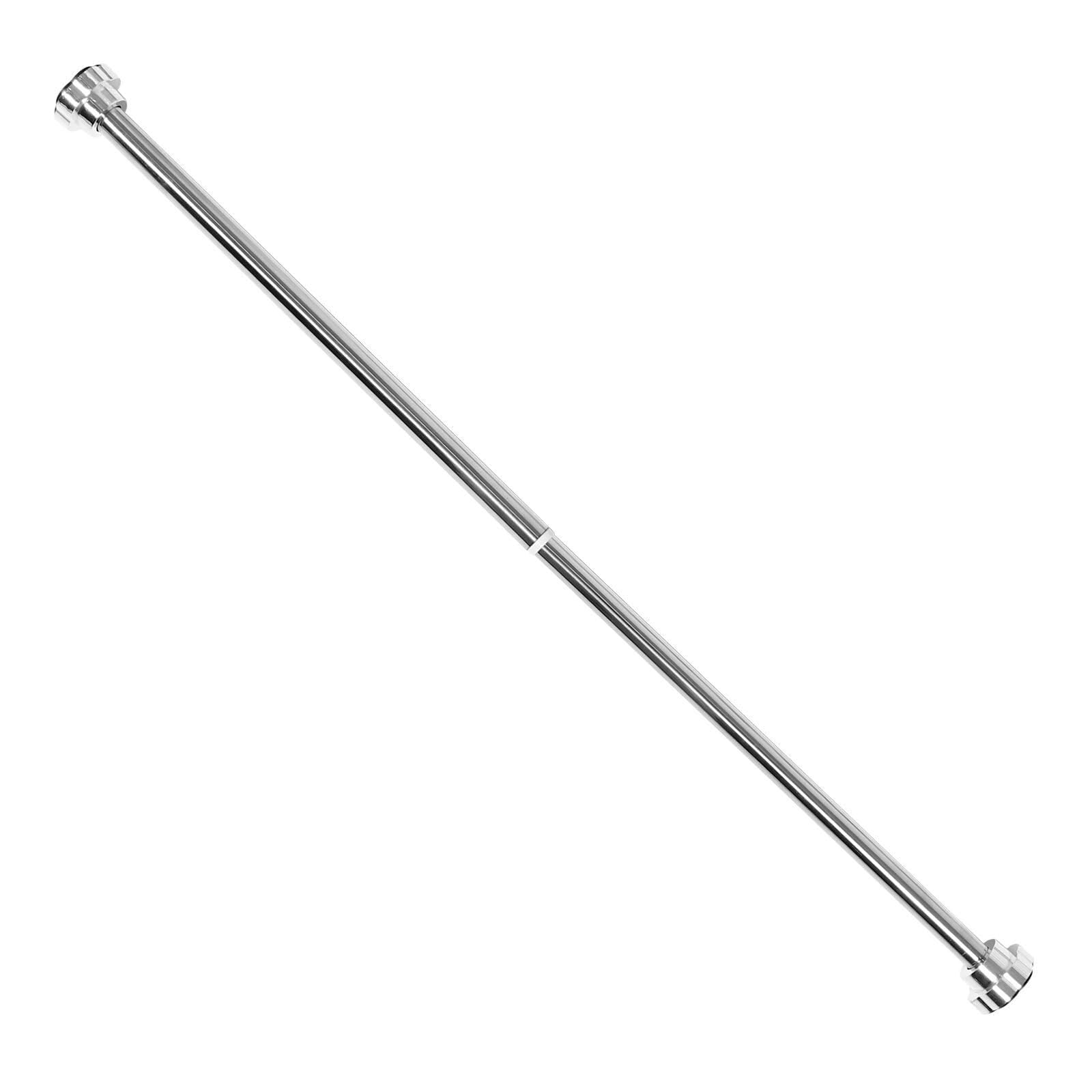 Tension Rod Shower Curtain Rod Expandable Adjustable Bath Pole Space Saving No Drill Wardrobe Closet Telescopic