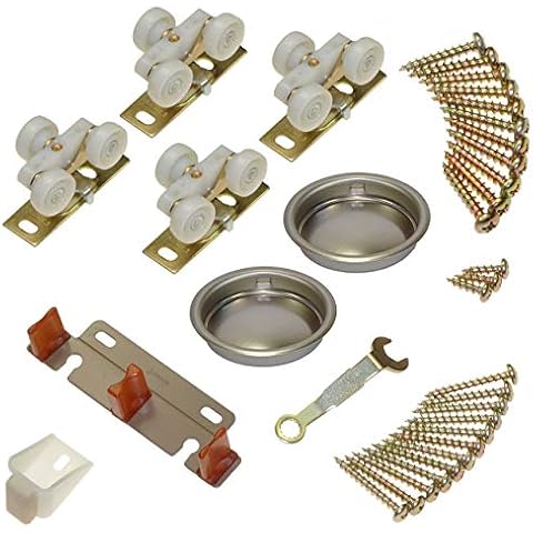 Johnson Hardware 134F602D Sliding Bypass Door Hardware (30" 2-Door Hardware Set, 60" Total) Cover