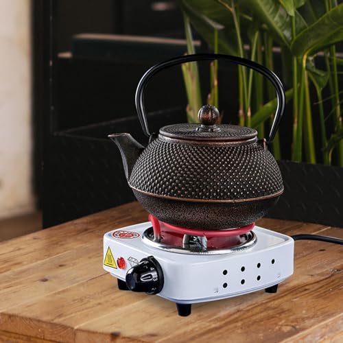 Image of Portable Electric Coil Burner with Indicator Lights Practical Burner Cooktop Single 500W White