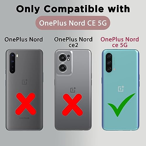 Image of Pikkme Oneplus Nord Ce 5G Flip Cover Leather Finish | Inside TPU with Card Pockets | Wallet Stand and Shock Proof | Complete Protection Button Flip Case (Brown)