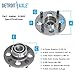 Detroit Axle - Rear Wheel Bearing and Hub Assembly for Honda Civic 1985-2000, Civic Del Sol 1993-1997, CRX 1988-1991, Wagovan 1986-1987, Acura EL 1997-2000, 4 Lugs Non-ABS 513035