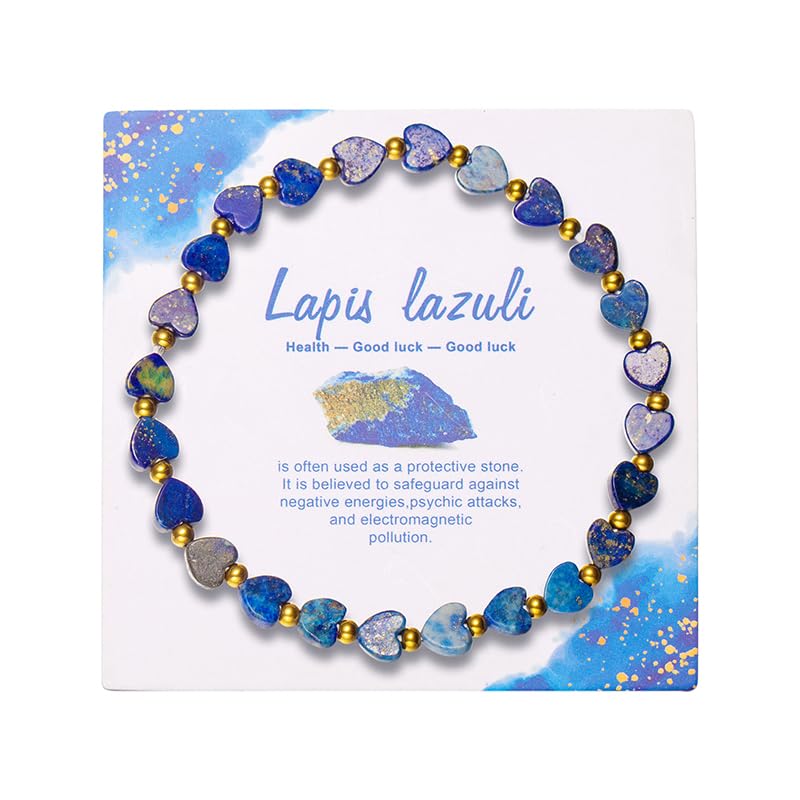 Heart Healing Crystal Strech bracelets for Women Natural Tiger eye Carnelian Black Obsidian Onyx Amethyst Turquoise Lapis lazuli Lucky Chakra Stone Jewlery For Women