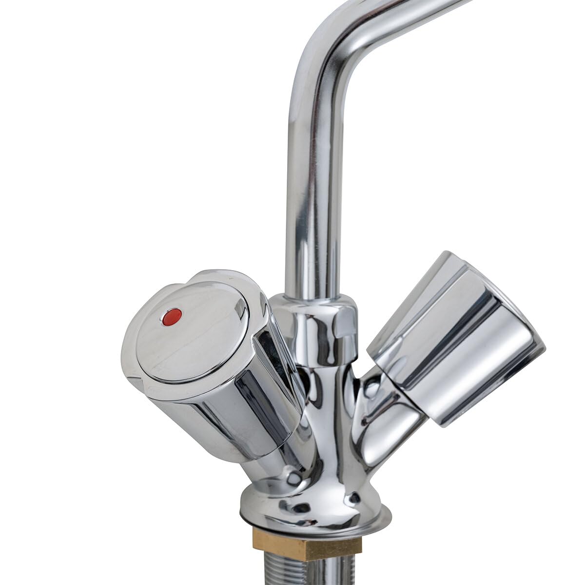 GastroHero Einloch Geschirrwaschbrause, Messing 1LMBT_PROFI | Mischbatterie, Kalt- & Warmwasseranschluss, Tischmontage, Lochbohrung Ø 30-32 mm, Wasserhahn 300 mm, Made in Europe
