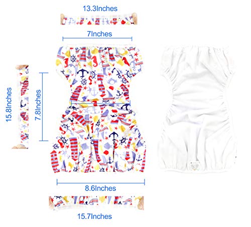 Image of Langsprit 3 Pack Swim Diaper for Baby & Toddle,Reuseable Washable Diaper Swim for Swimming Lesson & Baby Shower Gifts