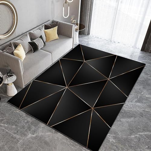 Tapis abstrait moderne 60x90cm au design géométrique chic