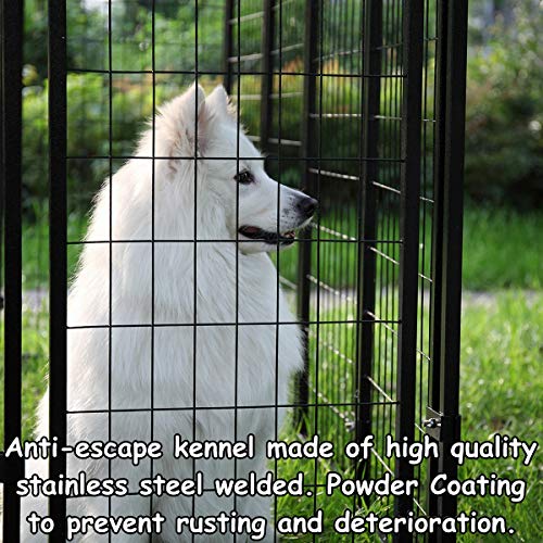 COZIWOW Heavy Duty Outdoor Dog Kennel and Crates for Large Dogs,Pet Playpen Cage House Run Fence Pin Play Pen with Roof… - Image 4