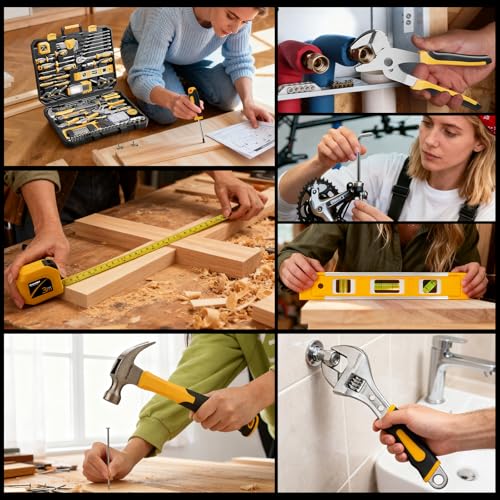 GRENPRO 239PCS Tool Set Tool Kit For Home, Basic Household Automotive Motorcycle Car Tool Kits, Portable Plastic Mechanics Tools Boxes Sets With Organizers And Storage Case For Men Women All Purpose - Image 6