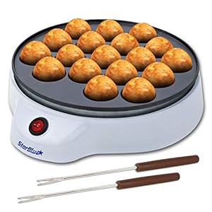 Takoyaki Maker by StarBlue with FREE Takoyaki picks – Easy and Simple to operate electric machine to make Japanese Takoyaki Octopus Ball AC 120V 50/60Hz 650W