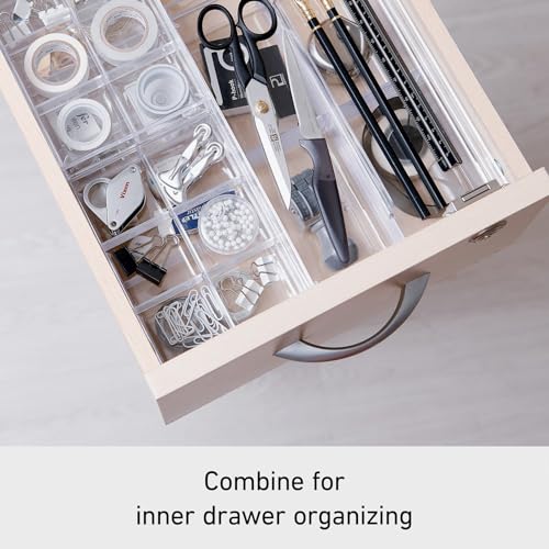 Image of Like-it | MX-T27 | System Tray | Stackable organizer | Drawer organizer | 4 divide | 6.06 inch x 9.06 inch x 2.24 inch | Clear |