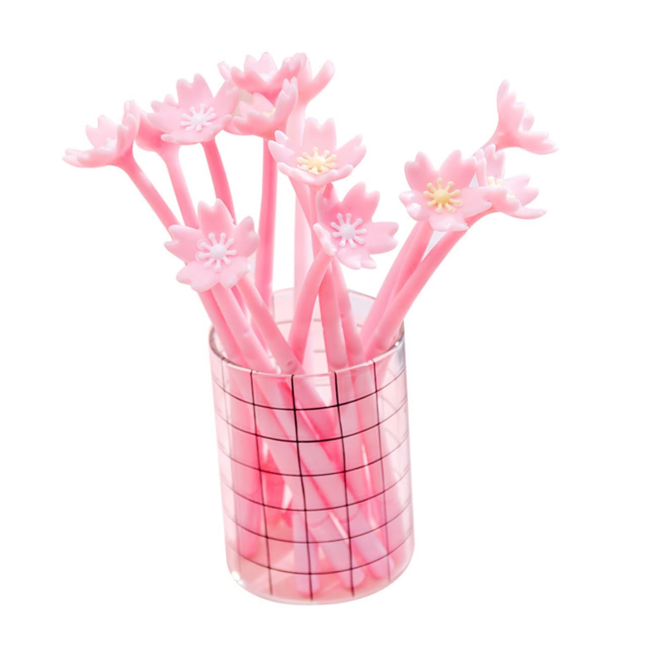 30pièces Stylo Gel Aesthetic Avec Motif Fleur Pour Étudiants Stylo De Signature Créatif Et Adorable Rose Pour Écriture Et Tests