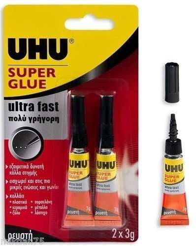 UHU SUPER GLUE EXTRA STRONG ULTRA FAST 2 x 3gr