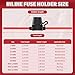 Inline Fuse Holder 12V 2 Pack, 14 AWG Waterproof Fuse Holder 11.8 Inch, in Line Fuses Holders 12V with 2 Pcs Standard Car Fuses 20A Blade Holders for Automotive, Marine by XIOGZAXI