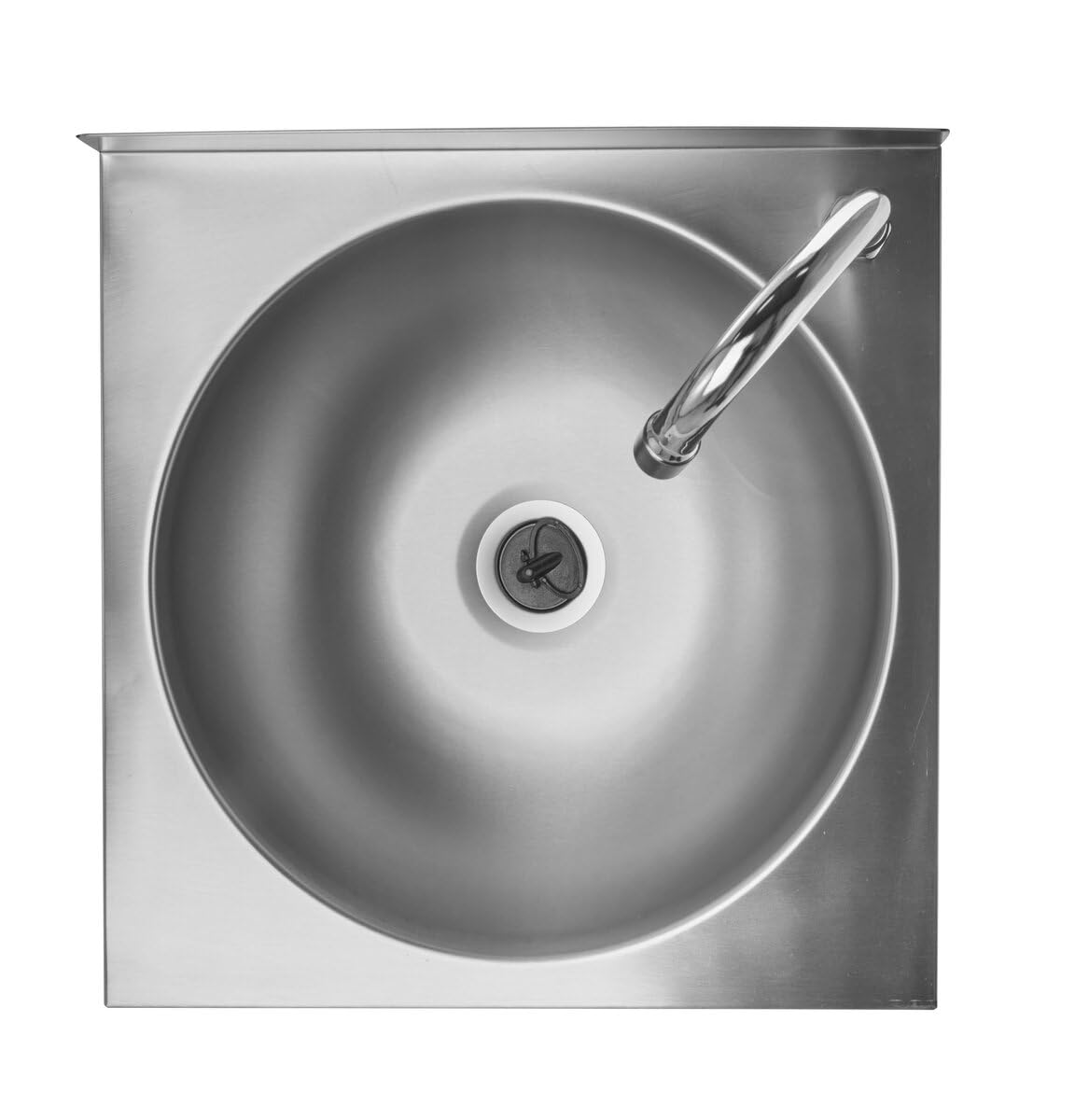 GastroHero Lavabo a mano con funzionamento al ginocchio, lavabo a mano Gastro in acciaio inox, grande I montaggio a parete