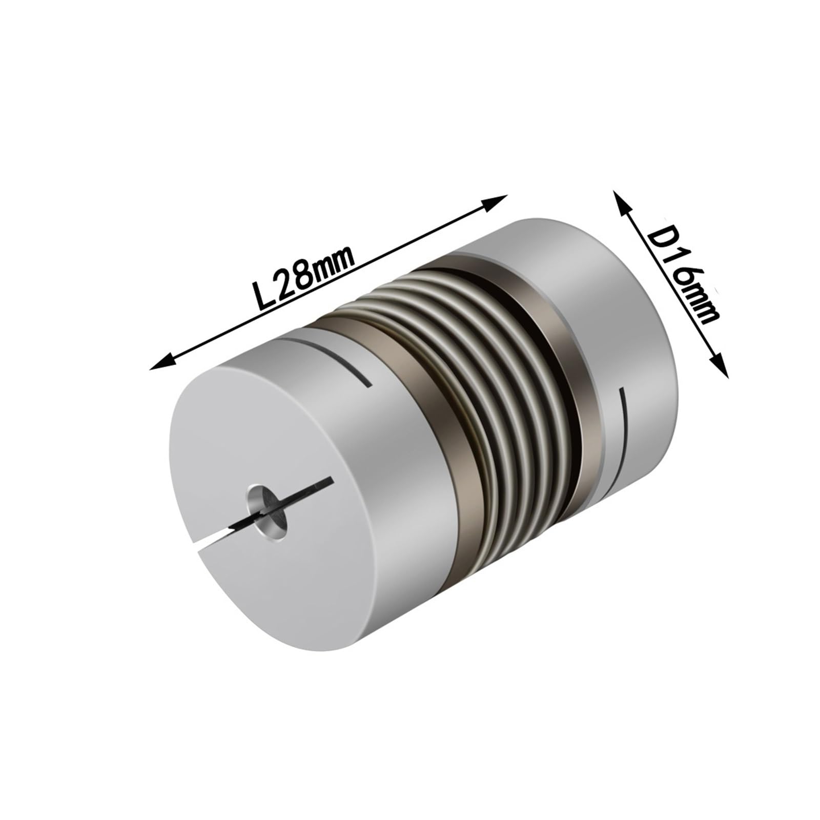 Giunto ondulato D16L28 3/4/5/6/6,35/8 mm in lega di alluminio CNC for accoppiatore motore passo-passo 1 pezzo(5X6)