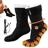 Beheizte Socken für Männer | rutschfeste Sohle, ergonomisch, beheizbar – elektrische Socken, für Familie und Freunde im Winter, Snowboarden, Sport, Aktivitäten, Outdoor, Haus, Reise