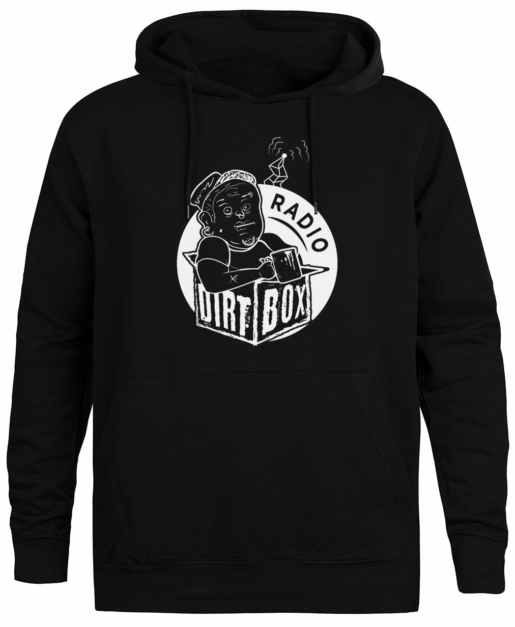 Radio Dirtbox Felpa con Cappuccio Unisex con Cappuccio Nero