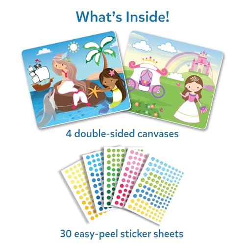 Image of Skillmatics Dot It Sticker Art - Unicorns & Princesses, Mess-Free Fun for Kids, 500+ Stickers, Craft Kits, DIY Scrapbooking Activity, Travel Toys, Gifts for Girls & Boys Ages 3, 4, 5, 6, 7