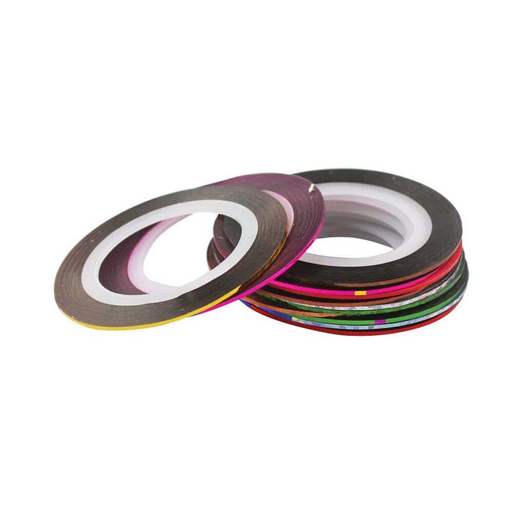 Nail Art Striping Tape Line Decoration Pack De 10 Rouleaux De Easy-Go Mixed Colours Rolls Striping Tape Pratique Et PopulaireTraitement Professionnel