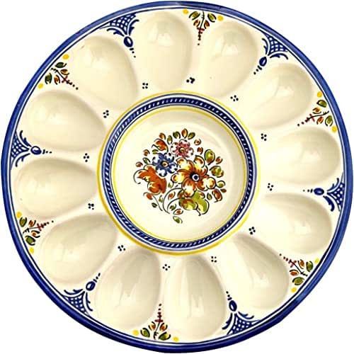 Gónfer Huevera de Cerámica Artesanal Azul