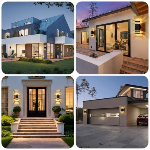 LMP Dusk to Dawn Outdoor Lighting, Wall Sconce with 5w LED Bulbs, Outside Lights for House IP65 Waterproof Aluminum Up and Down Outdoor Lights for House, Garage, Porch, Doorway by LMP - Used condition - Image 7