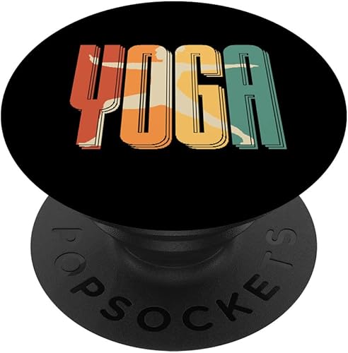 Retro Yoga Zen Meditation Spirit Yogi - Vintage Yoga PopSockets Swappable PopGrip