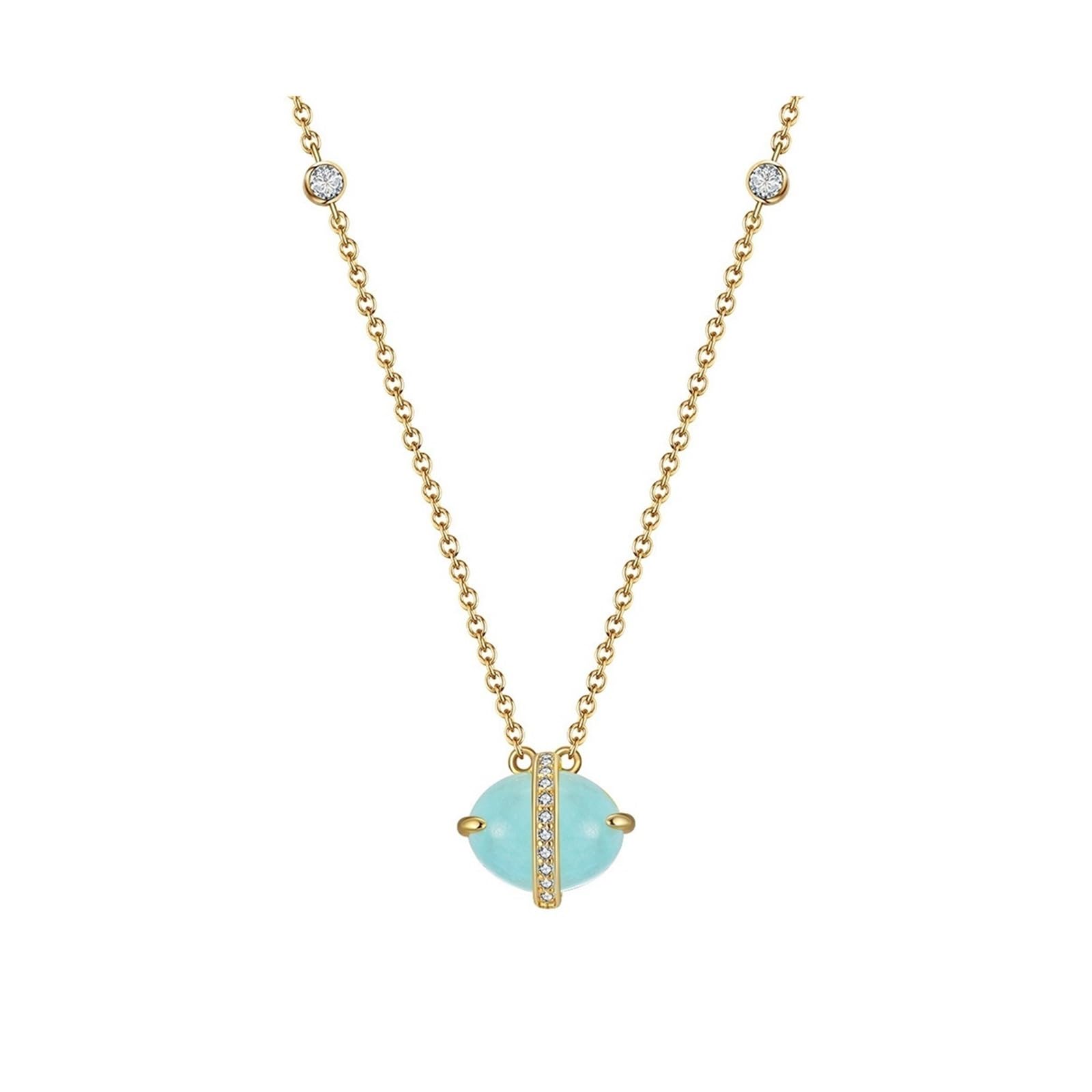Collier en aigue-marine naturelle et argent 925, un bijou d'exception pour femme