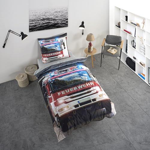 KK SHOPPING Versandhandel Klaus Kolodzie Feuerwehr Bettwäsche-Set,...