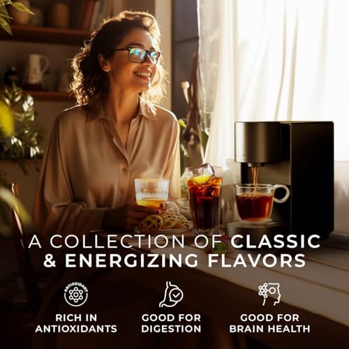 Image of Gya Tea Co All Day Focus Tea Gift Set (16 ct) - Assorted Tea Pod Variety Pack with Earl Grey, Black, Green & Jasmine Green 4 Flavors for Refresh & Energy