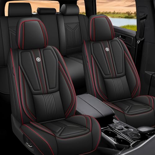 Image of Custom Car Seat Covers for Chevy Blazer 2019-2026,Easy Install,Black | nappa leather seat protector,full coverage seat covers,all weather seat cover,waterproof,anti-slip,easy clean,5 seat Standard