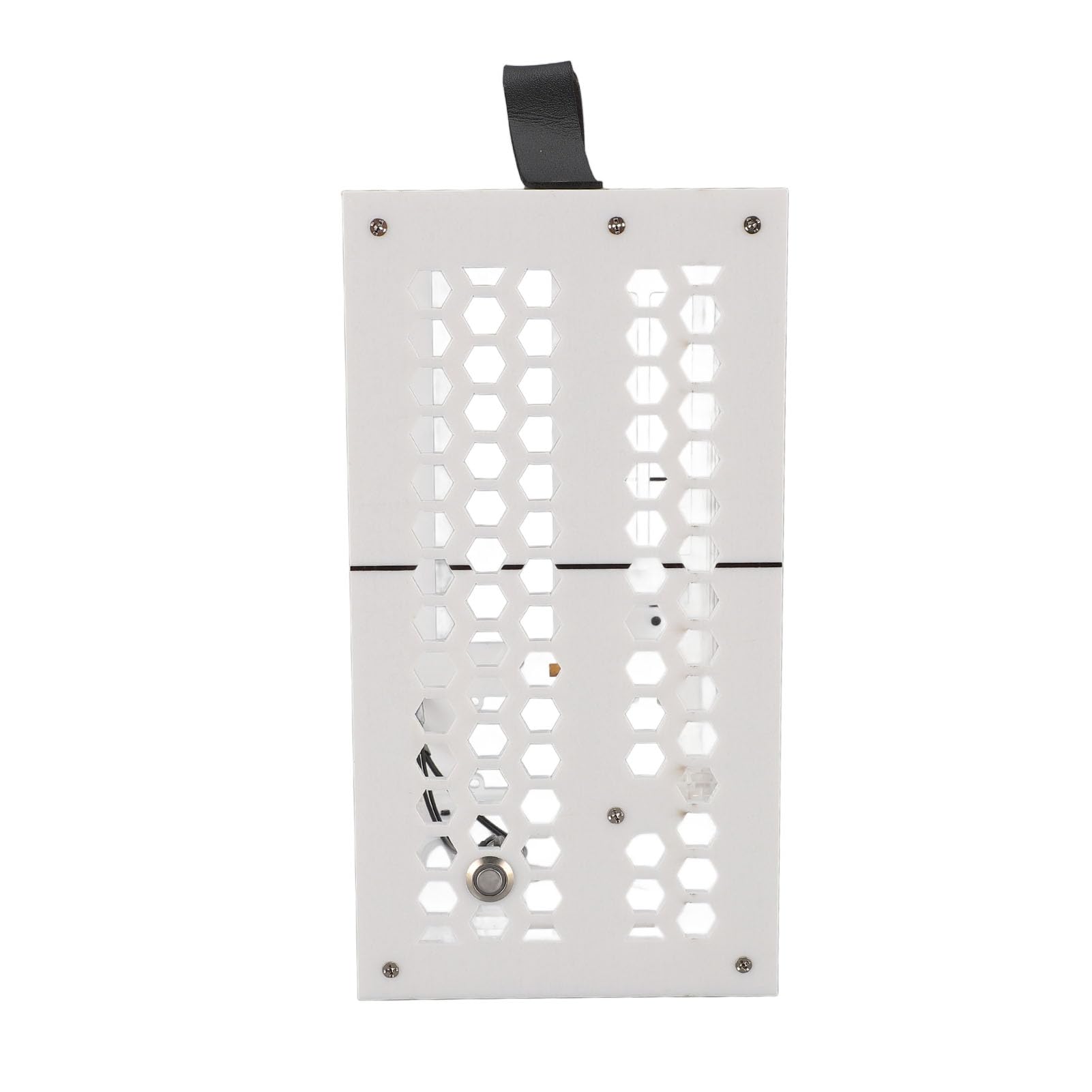 Kadimendium Miniaturowa Obudowa Komputera ITX Przenośna Akrylowa Obudowa Komputera dla Majsterkowiczów 23x20,5x12cm Przezroczysty Przepływ Powietrza 360 Stopni (Biały)
