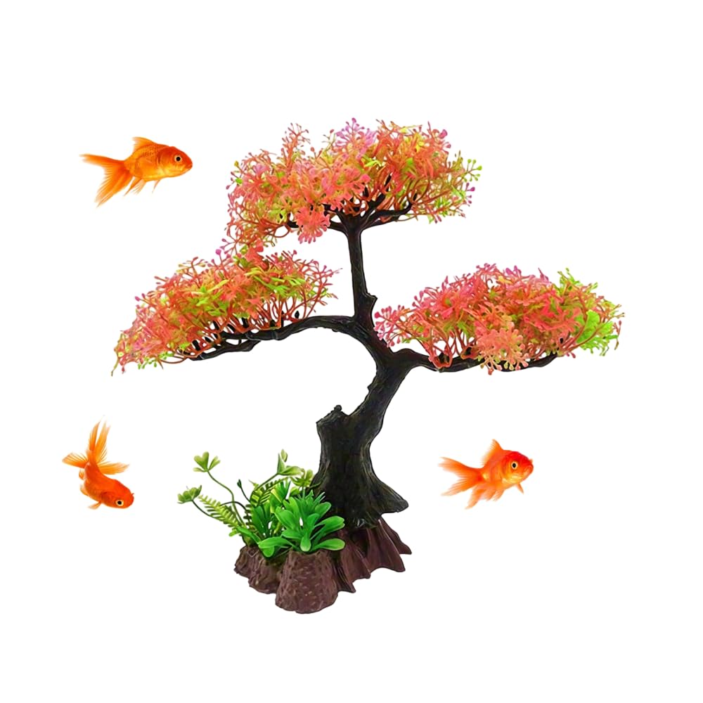Aquarium Driftwood Ornament, Realistic Fish Tanks Plants for Fish Betta