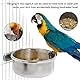 Edelstahl Vogelnapf,2pcs Edelstahl Vogel Futternapf,Edelstahlnapf Befestigung,Futter Schüssel Futternapf,Fütterungsbecher zum Aufhängen Käfig-Futterstation für Samen Vogel Papageien