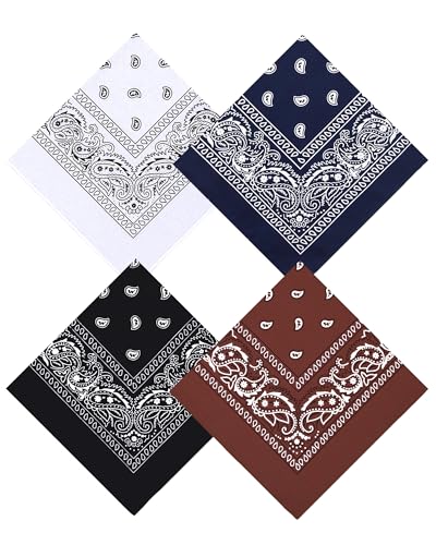 Large 27" x 27" 100% Cotton Bandanas - Set of 42