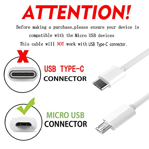 Wall Charger Adaptive Fast Charger Kit For Samsung Galaxy S7/S7 E/S6/S6 E/Note5/4 /S4/S3, Usb 2.0 True Digital Fast Charge Kit (Wall Charge + Micro Usb Cable) White #TOP2