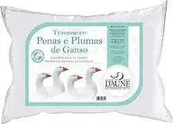Travesseiro 85% Penas E 15% Plumas 50x70cm Conforto Branco
