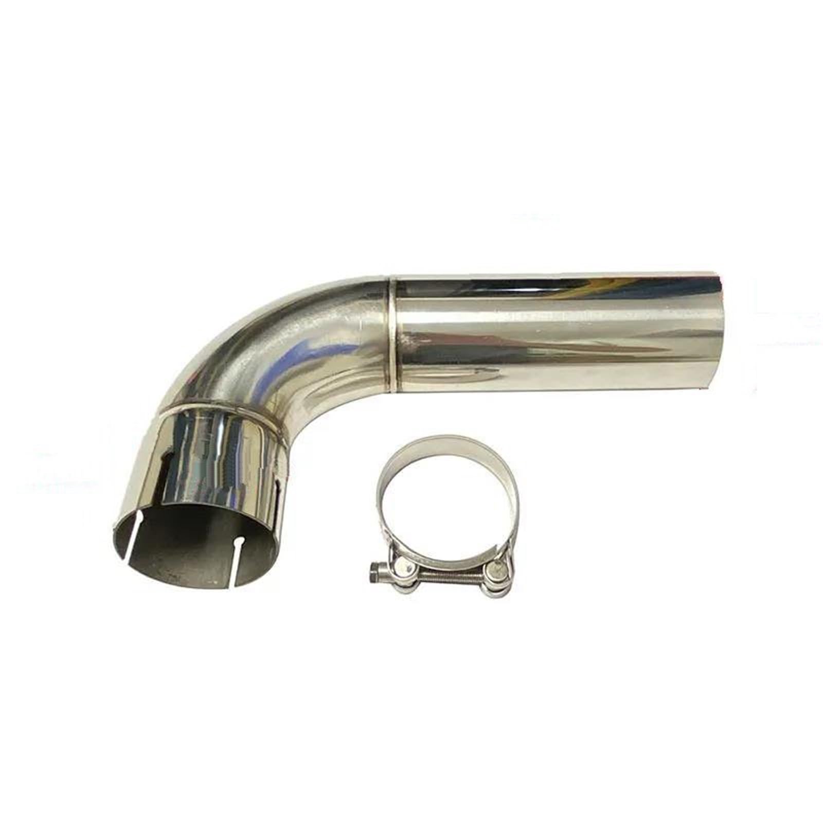 Edelstahl 90 Grad Drehen Rohr Der Schalldämpfer Ist Verbunden Mit Dem Ellenbogen Die Auspuffrohr Auto Zubehör QAQMHVCVB(76mm-80mm)