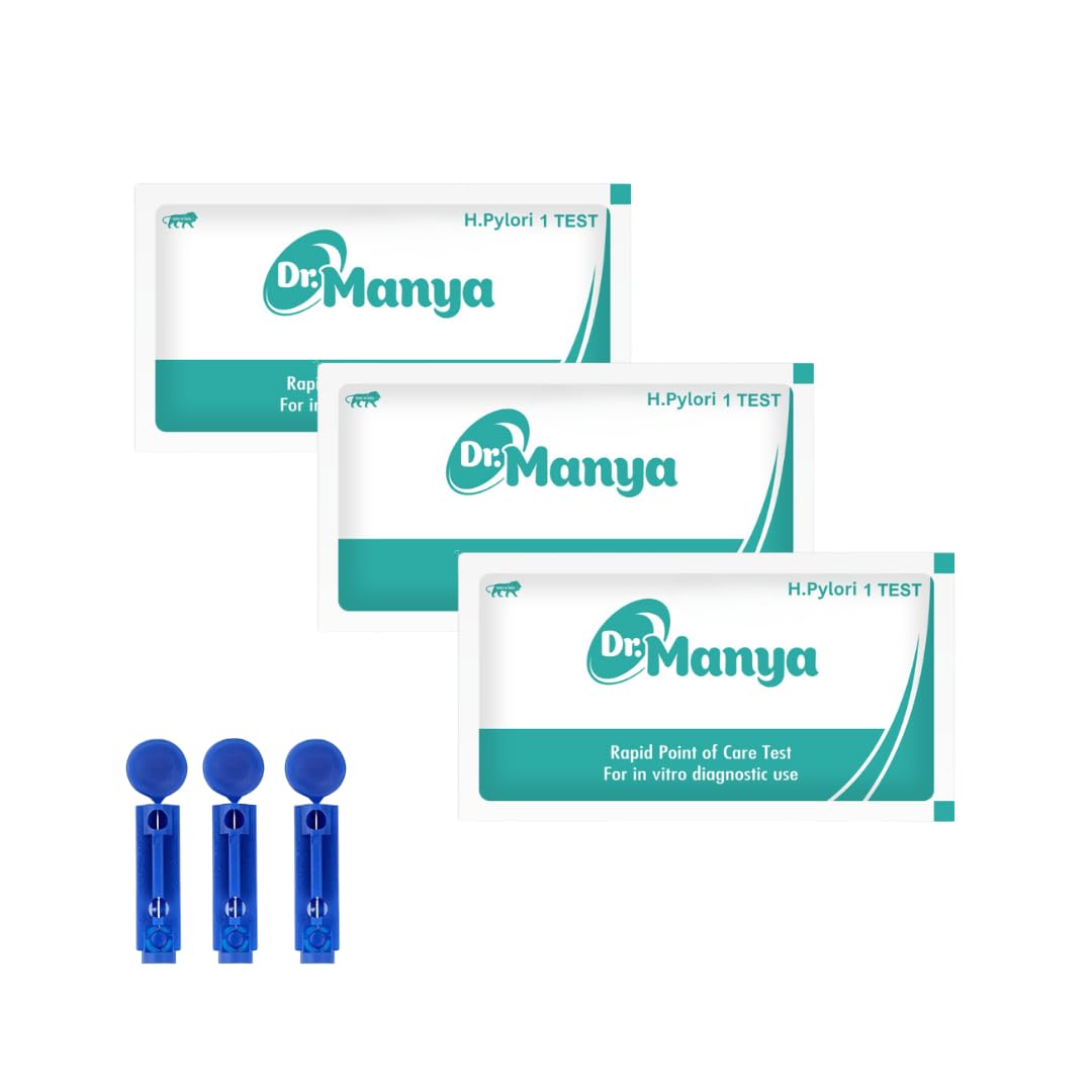 Dr. Manya H. Pylori Test Kit Pack of 3 Pcs | Gut Health Rapid Self Test Card | Home Use Helicobacter Pylori Detection Kit | Portable Diagnostic Tool for Stomach Infection-image-25