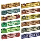 Nag Champa Incense Sticks with Natural Oils, Assorted Incense Set of 12 Scents - Lavender, Rose, Sandalwood, Vanilla, White Sage, Cinnamon, Rosemary etc, Positive Aroma for Meditation, Yoga & Prayer