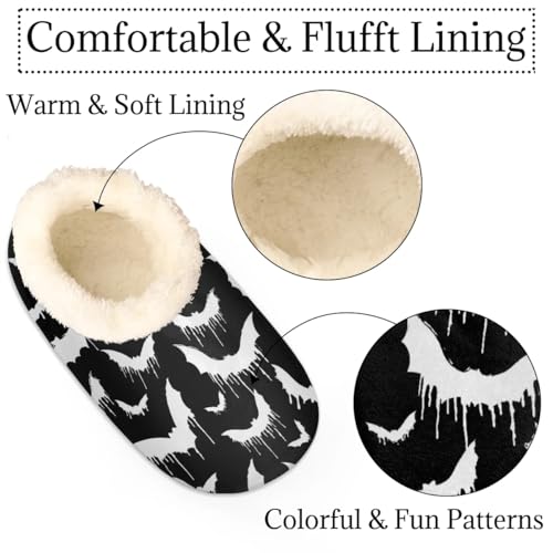 Women's Slippers Comfy Warm House Slippers for Women Men, Fuzzy Slip-on Plush Ladies Slippers Socks for Winter Bedroom Indoor and Outdoor2