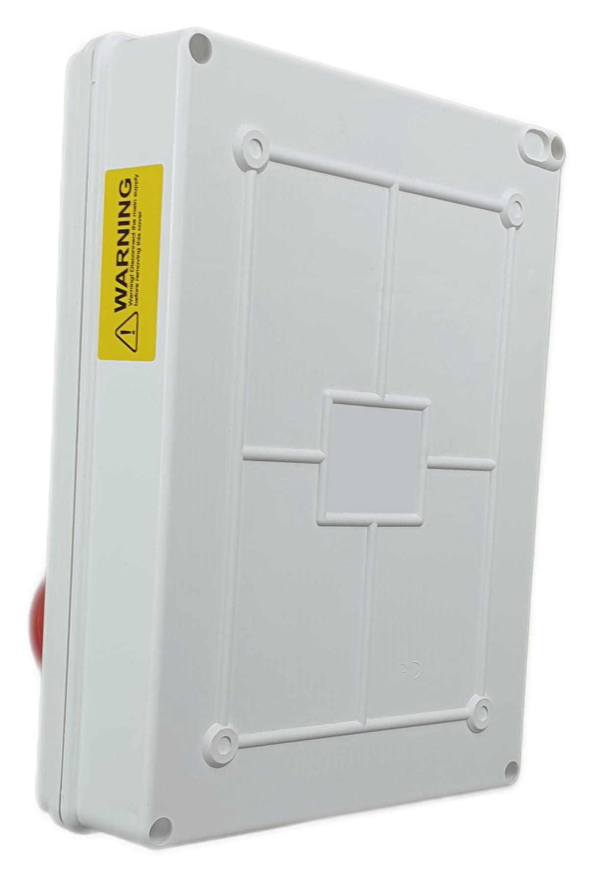 RoadEu - Caja de Distribución Eléctrica 16A con interruptor principal 0-1. 2 enchufes CEE 16A con Schuko de 230V. Cuadro electrico superficie IP44. Tomas múltiples industriales para obras