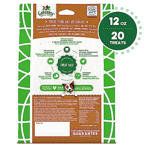 Greenies Gingerbread Flavor Regular Size Veterinarian-Recommended for Dental Care, Dog Treat Chews, Great Holiday Dog Stocking Stuffers, Limited Edition, 12 oz. Pack of 12 Greenies Gingerbread Flavor Regular Size Veterinarian-Recommended for Dental Care, Dog Treat Chews, Great Holiday Dog Stocking Stuffers, Limited Edition, 12 oz. Pack of 12