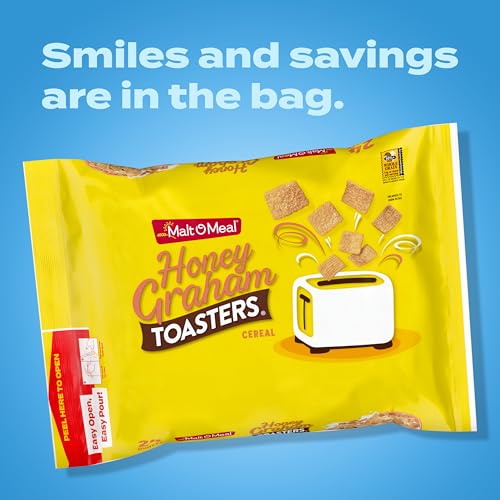Image of Malt-O-Meal Honey Graham Toasters Breakfast Cereal, 32 oz Bag