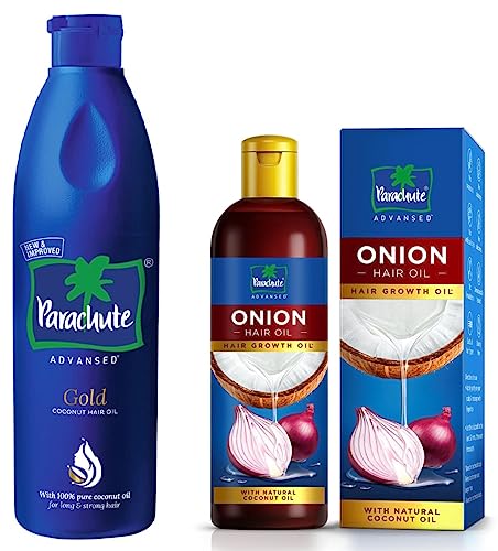 Image of Parachute Advansed Onion Hair Oil with Comb Applicator - For Hair Growth and Hair Fall Control - With Natural Coconut Oil & Vitamin E - 200ml