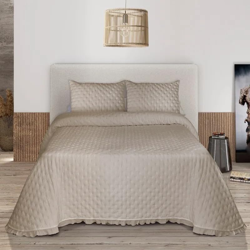 BLANCO NUMERO UNO Colcha bouti Beige Volante (90 cm)