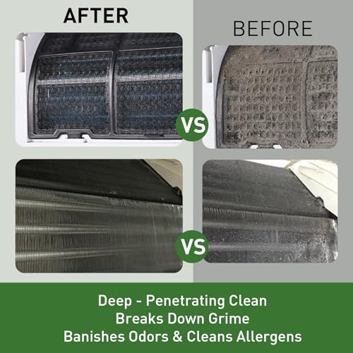 Image of BERlOVE Foaming AC Coil Cleaner: Heavy Duty HVAC Spray for Condenser & Evaporator Coils, Professional Strength for Maintenance Technicians & DIY Use 460g